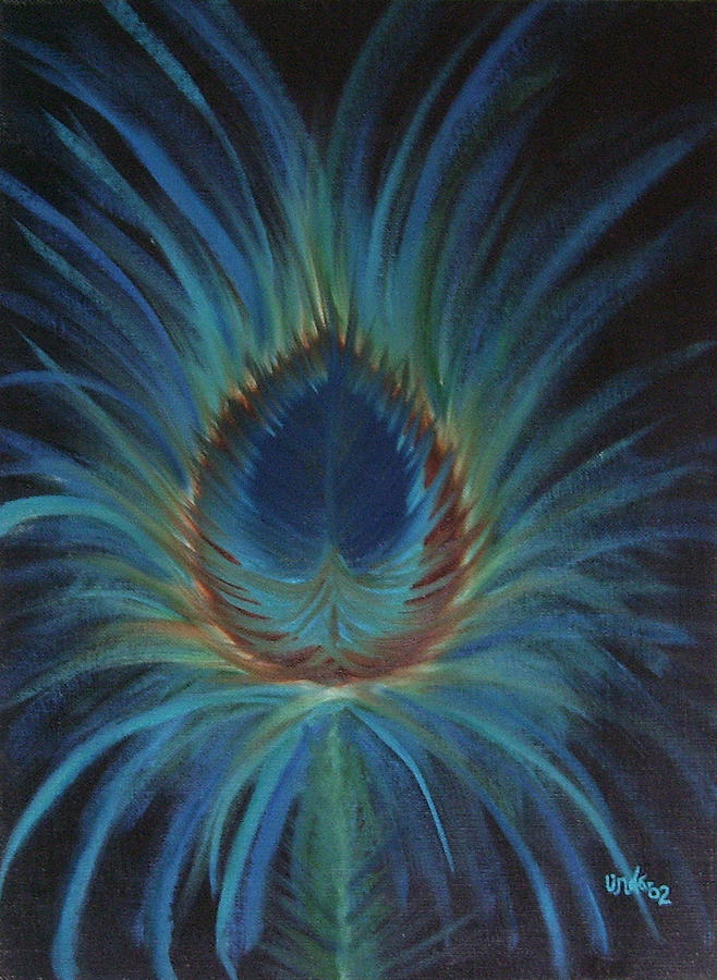 Peacock Painting - Feather by Lindsay Clark