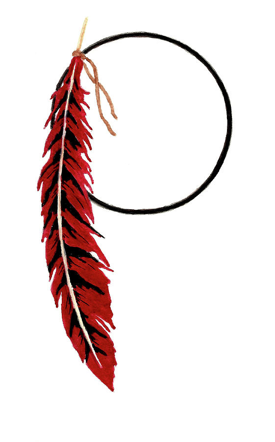 Feather On A Circle Painting