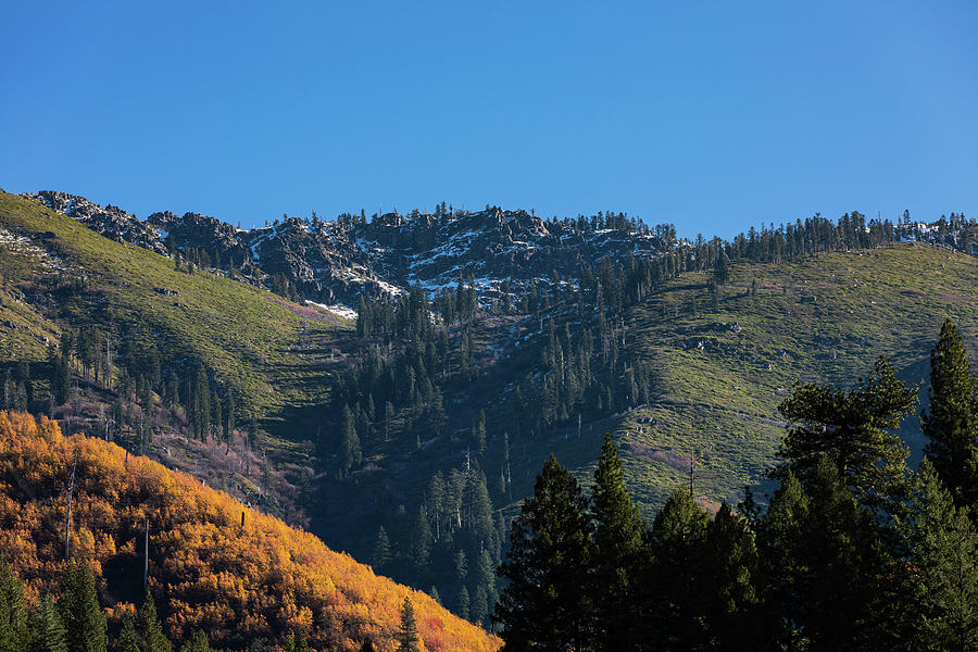 Blue Sky Photograph - Feather River Canyon Fall 2020 by John Heywood Blue Sky Photograph - Feather River Canyon Fall 2020 by John Heywood