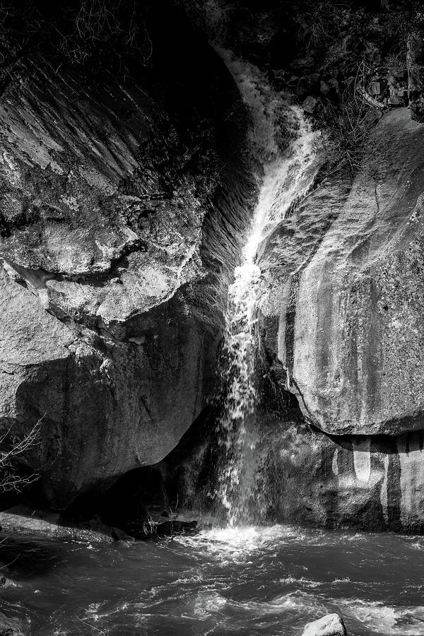Feather River Waterfall BW Photograph by Frank Wilson