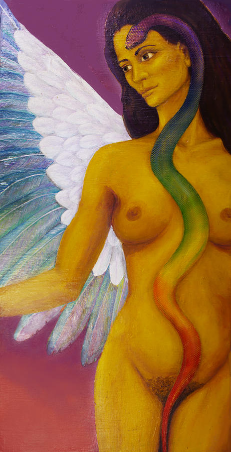 Feathered Serpent Dreamer Painting by Sylvia Brallier