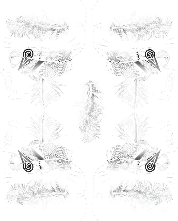 Feathers 1 Digital Art by Valerie Valentine