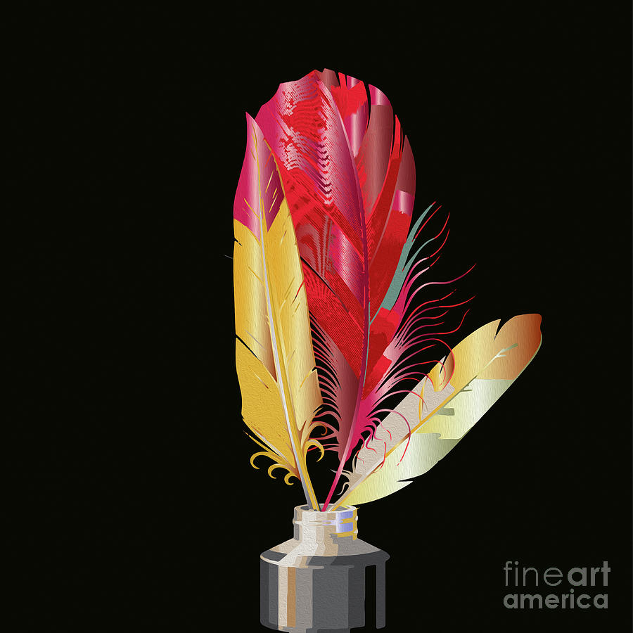 Feathers Digital Art by Eleni Synodinou