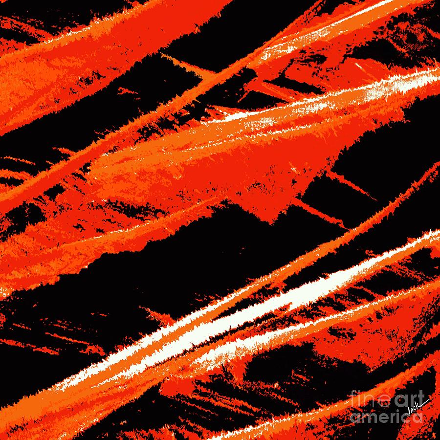 Abstract Painting - Feathers Falling by Jack Bunds Abstract Painting - Feathers Falling by Jack Bunds