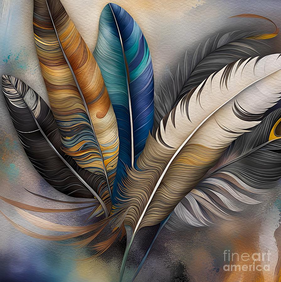 Feathers Digital Art by Lauries Intuitive