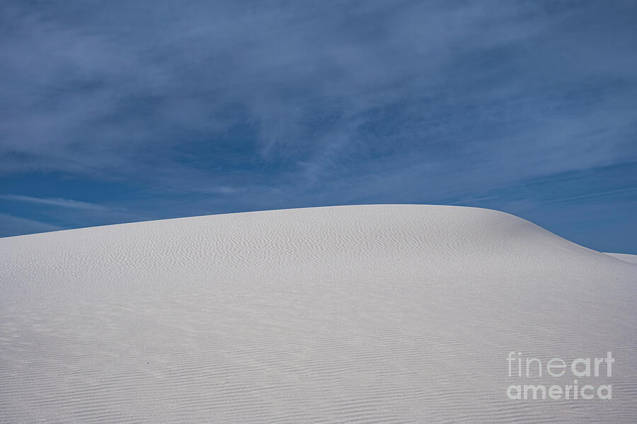 National Parks Photograph - Feathery Clouds at White Sands National Park  by Bob Phillips