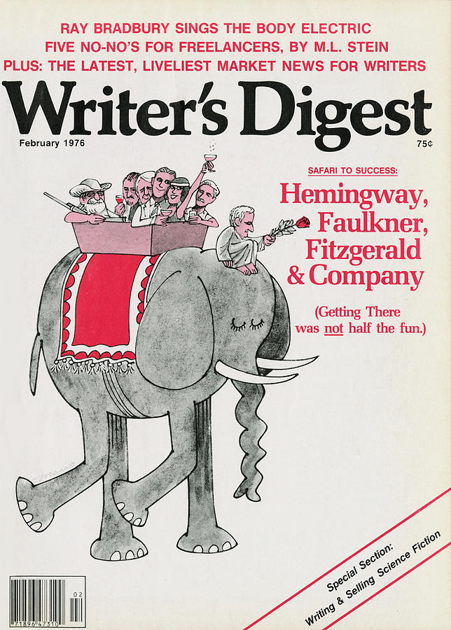 Magazine Cover Digital Art - February 1976 by Writers Digest