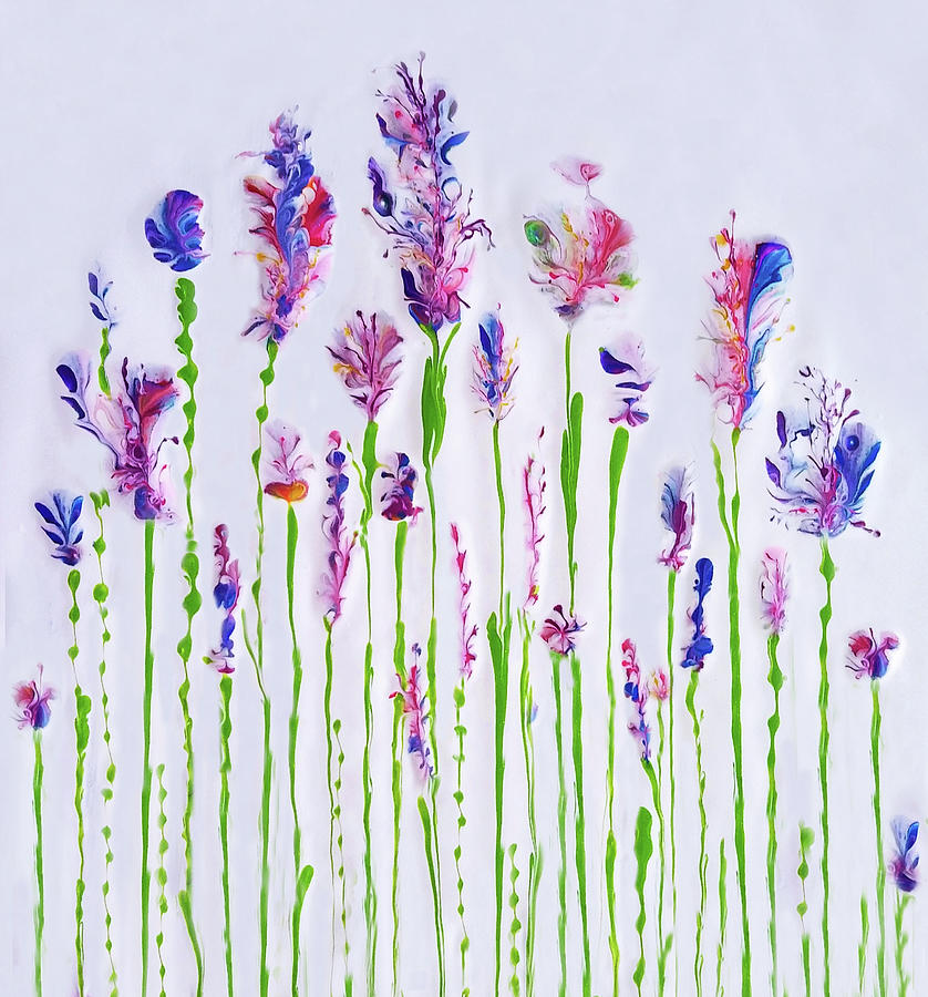 February flowers Painting by Deborah Erlandson
