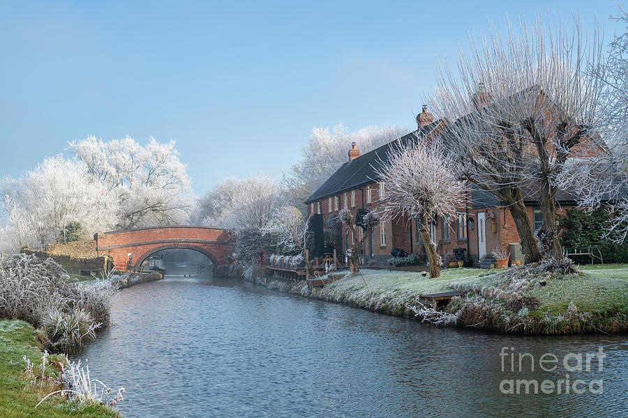February Frost on the Oxford Canal at Somerton Photograph by Tim Gainey