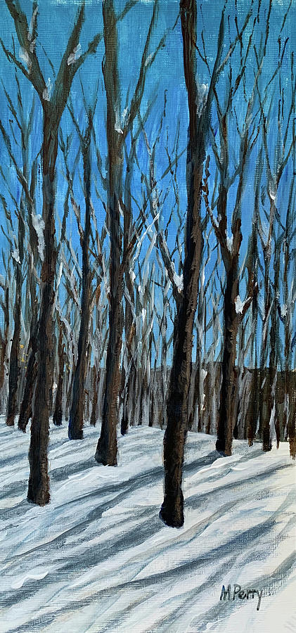 February Shadows Painting by Margie Perry
