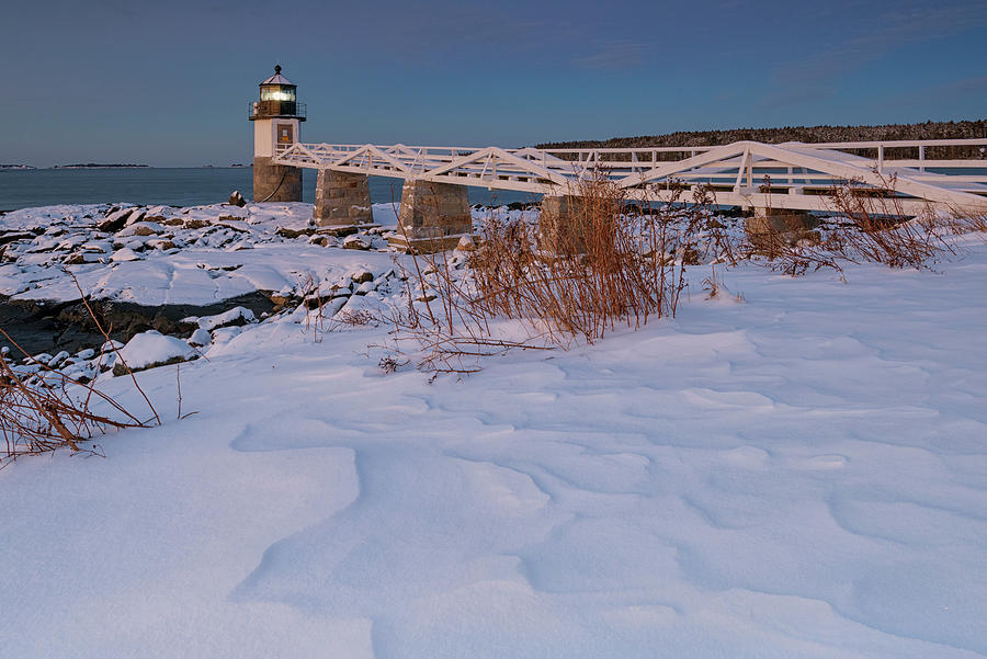 February Snow at Marshall Point Photograph by Kristen Wilkinson