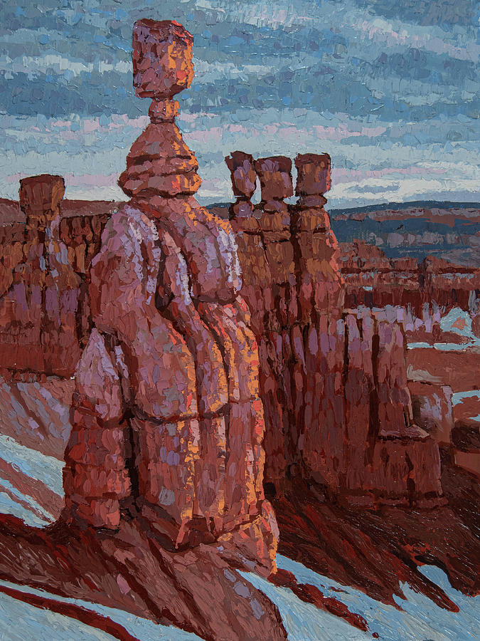 February Thaw Bryce Canyon Painting by Stephen Bartholomew