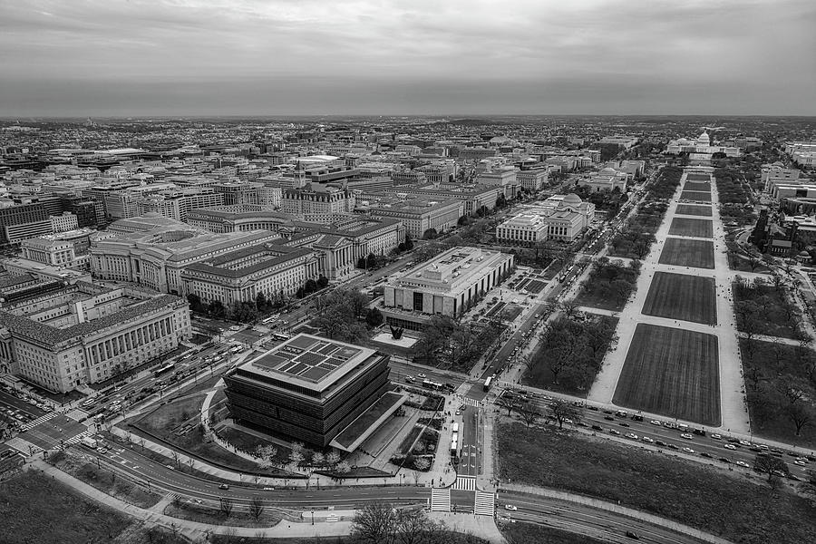 Federal Triangle Washington DC BW Photograph by Susan Candelario