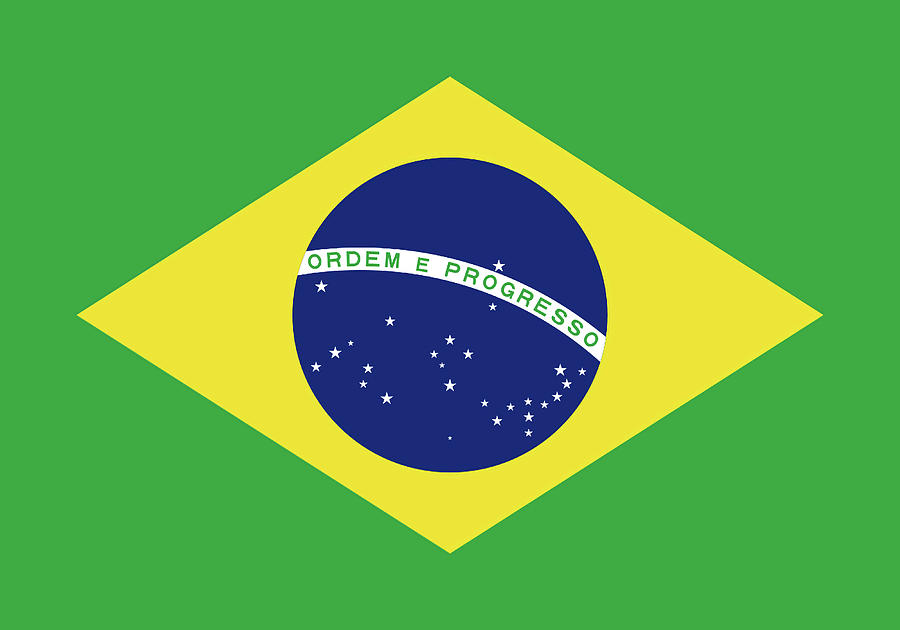 Flag Photograph - Federative Republic of Brazil Flag by Robert Banach
