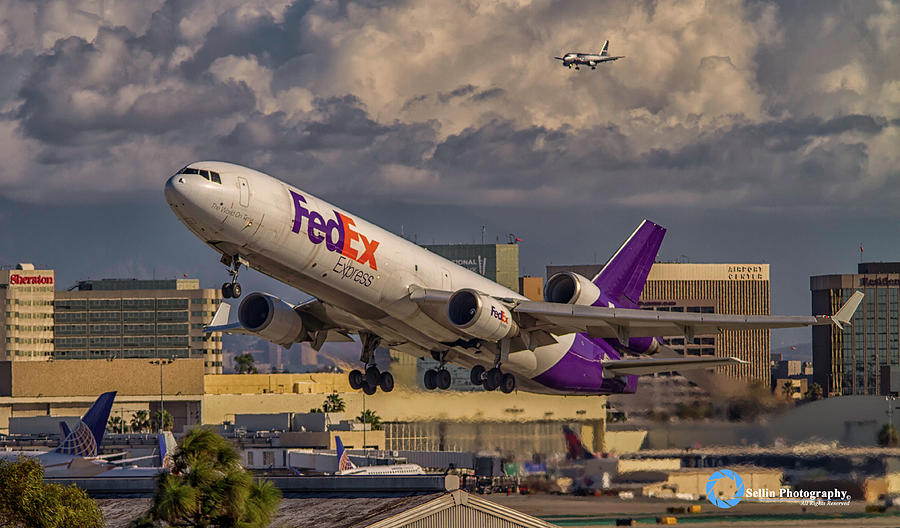 FedEx Heavy Departs LAX Photograph by Frank Sellin