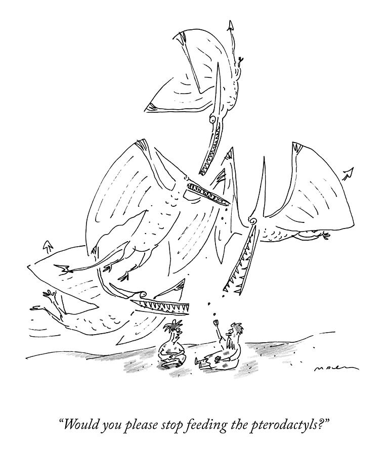 Feeding the Pterodactyls Drawing by Michael Maslin Feeding the Pterodactyls Drawing by Michael Maslin