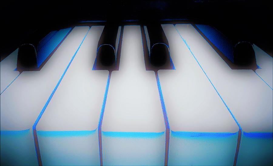 Feelin' Blue - Piano Keys Photograph by Elizabeth Pennington - Fine Art