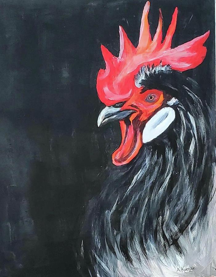 Feeling Cocky Painting by Amy Kuenzie