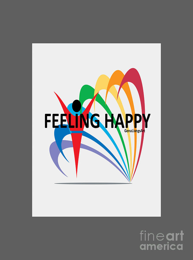 FEELING HAPPY Notebook 2 Digital Art by Gena Livings