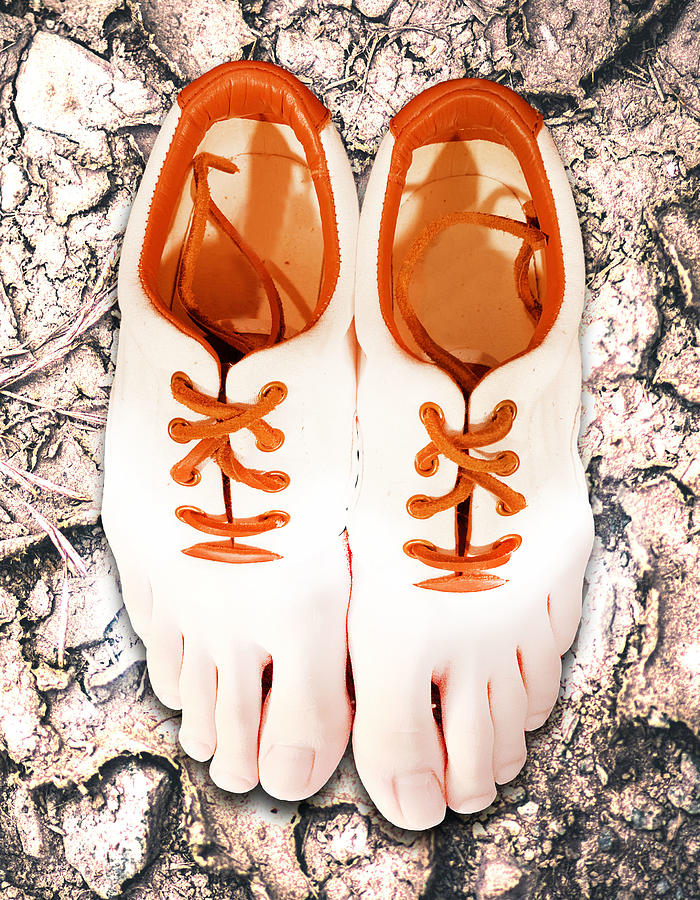 Feet And Shoes Surreal Digital Art