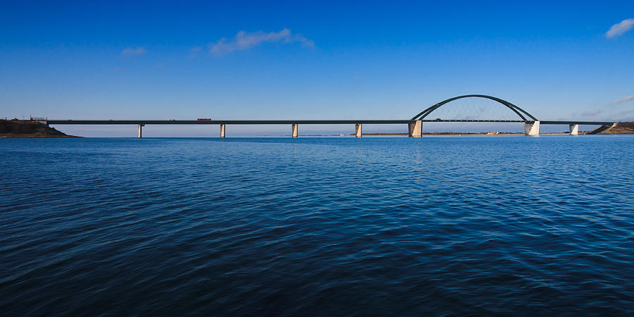 Fehmarn Sound Bridge as panorama picture Photograph by Peter von Seth
