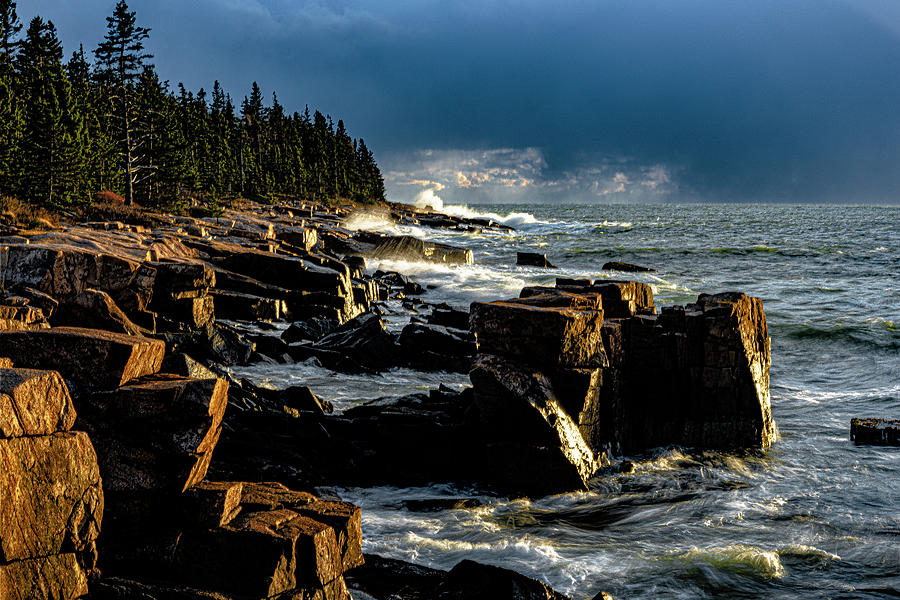 Feisty Seas At Schoodic Photograph by Marty Saccone