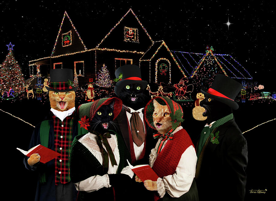Feline Navidad Digital Art by Torie Tiffany