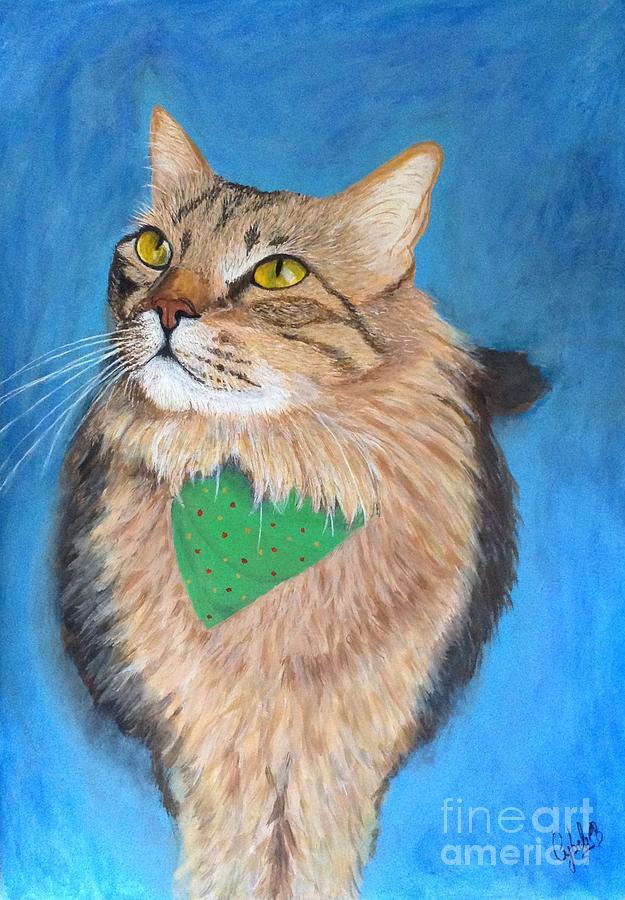 Fashionable Feline  Painting by Cybele Chaves