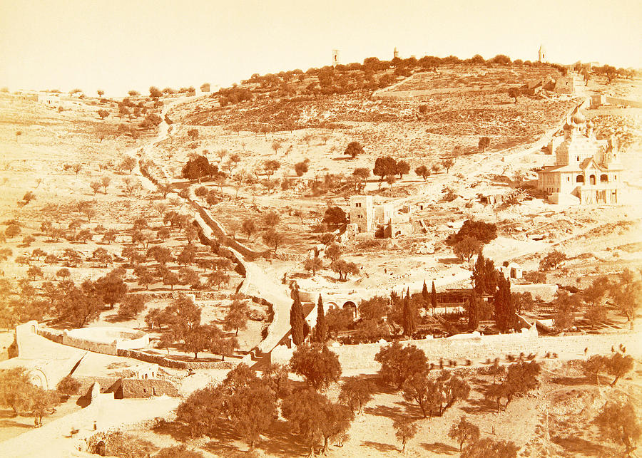 Felix Bonfils Mount of Olives Photograph by Munir Alawi