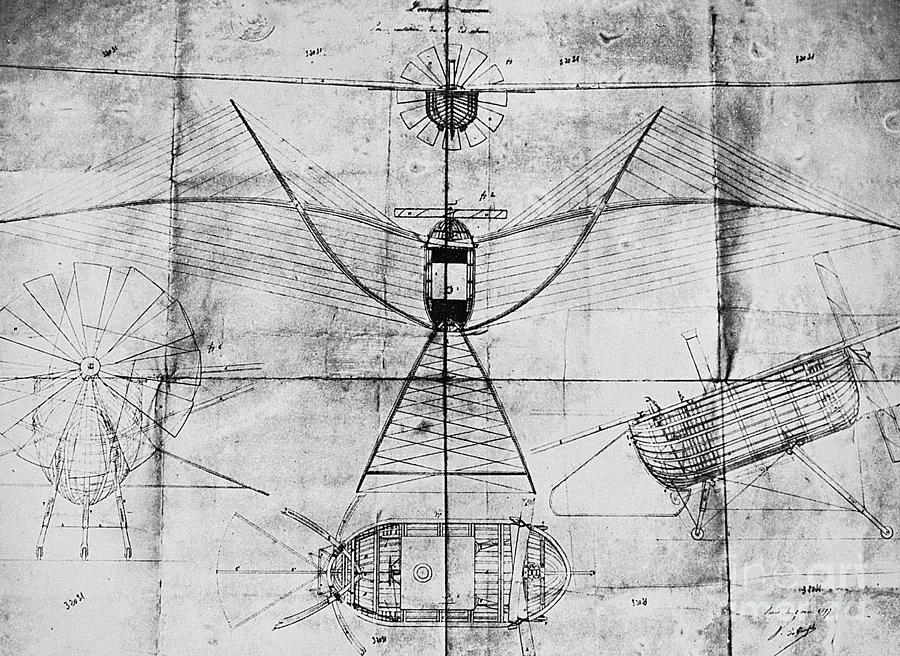 Felix Du Temples Patent Drawing by Felix du Temple Felix Du Temples Patent Drawing by Felix du Temple