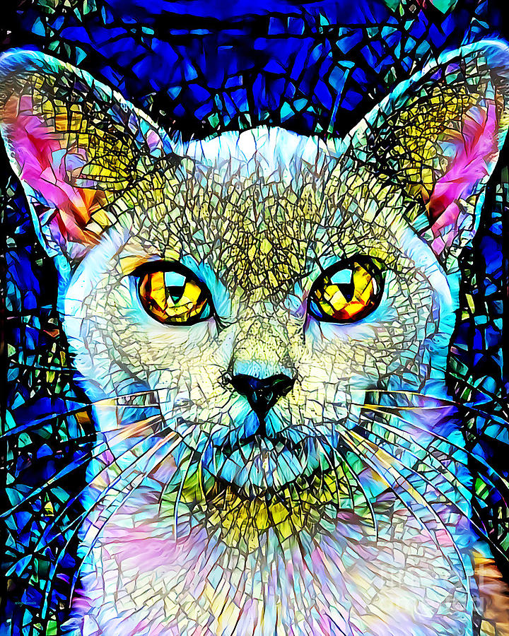 Felix The Diamond Cat in Contemporary Vibrant Colors 20200926 v1 Photograph  by Wingsdomain Art and Photography - Fine Art America