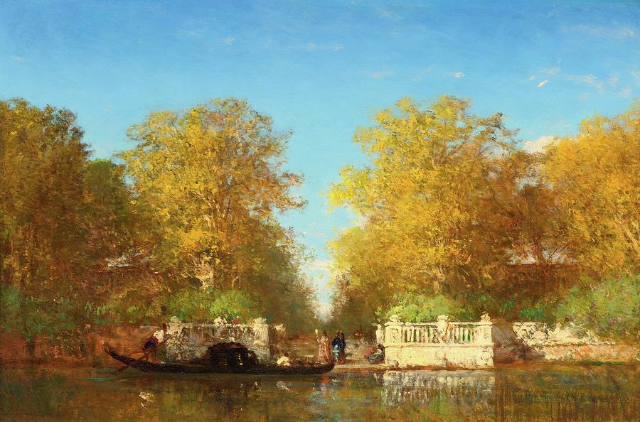 Felix Ziem Venise Entree Des Jardins Francais By Asar Studios Painting