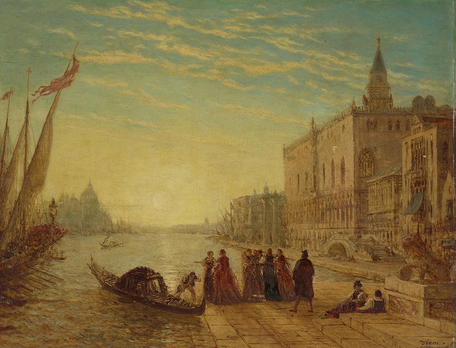Felix Ziem Venise Quai Des Esclavons Painting