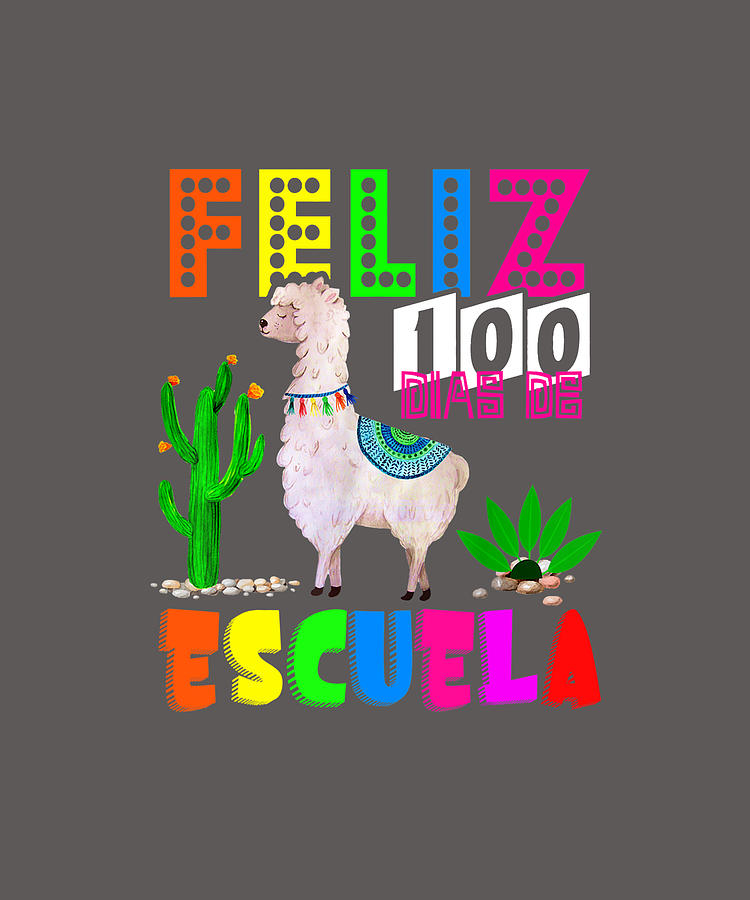 Spanish Teacher Gift Bilingual Teacher 100 Dias de Escuela Espanol 100th Day for Student Spanish 100 Days of School T-Shirt