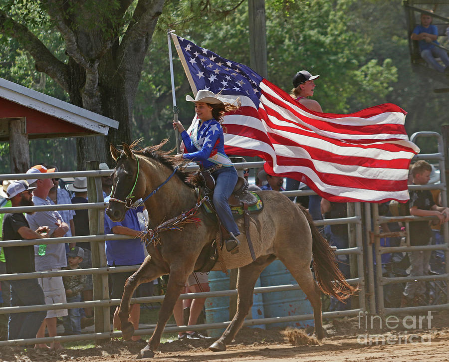 Fellsmere Rodeo A Salute to Veterans Photograph by Larry Nieland Fine