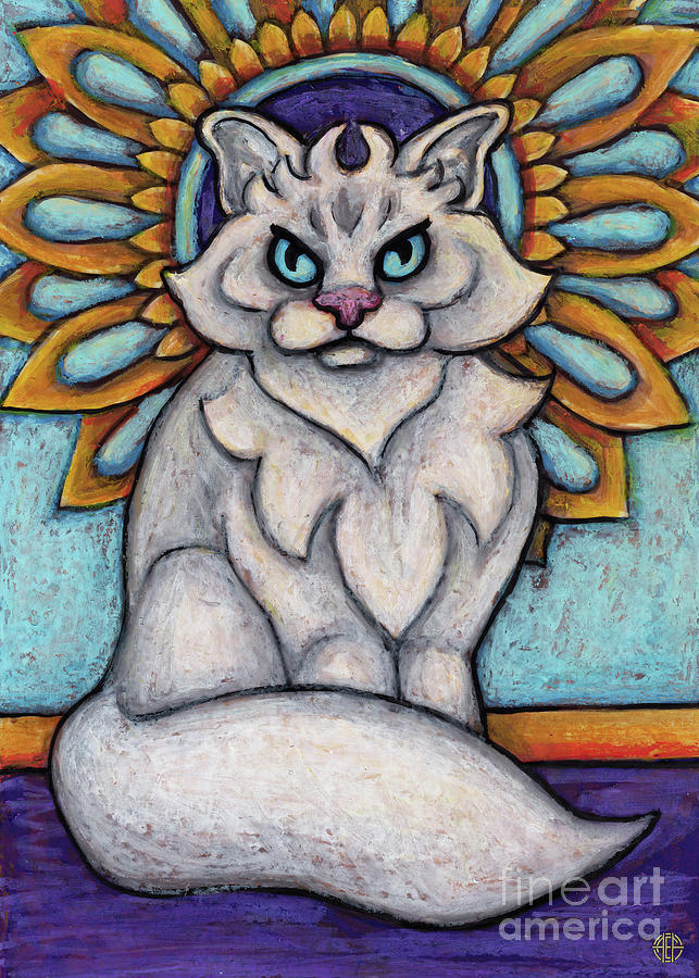 Felton. The Hauz Katz. Cat Portrait Painting Series. Painting by Amy E Fraser