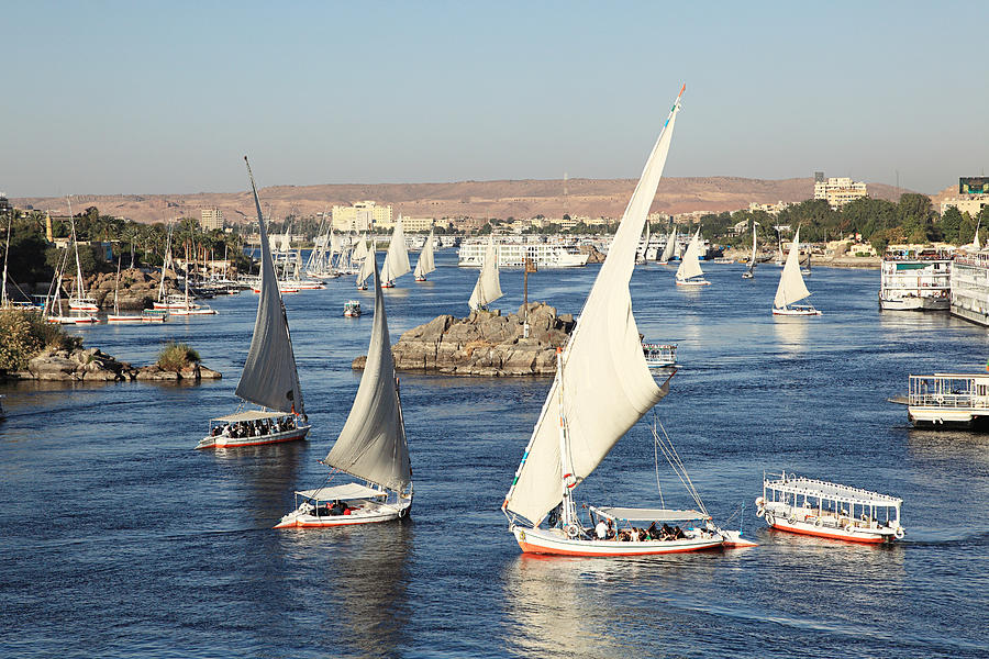 Felucca boats on nile cataract Photograph by Image Source