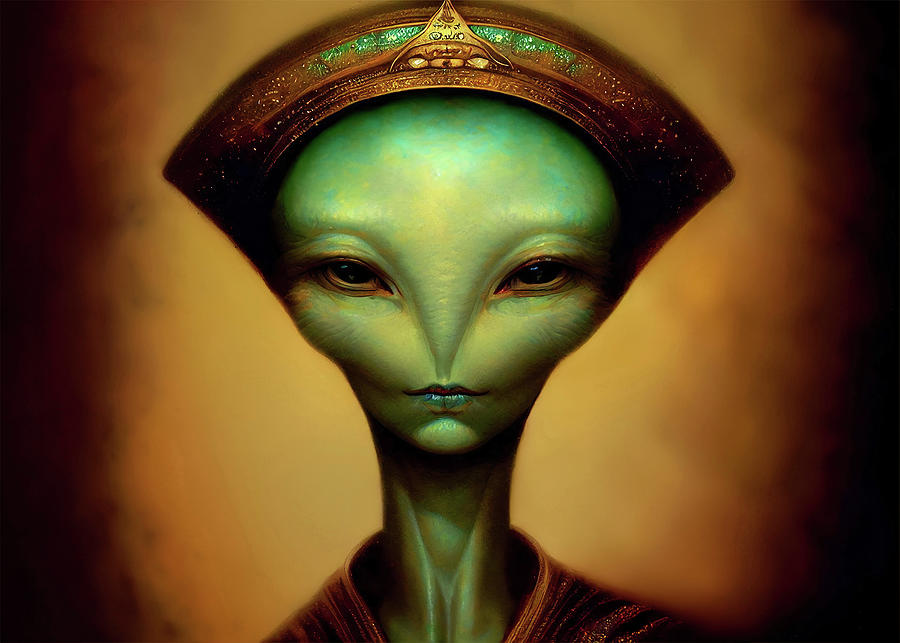 Female Alien Portrait Digital Art by Wyatt Keller - Fine Art America