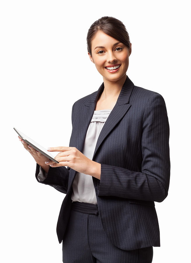 Female Business Professional Using Digital Tablet - Isolated Photograph by Neustockimages