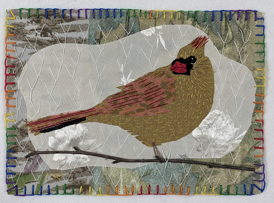Female Cardinal 2 Tapestry - Textile by Martha Ressler