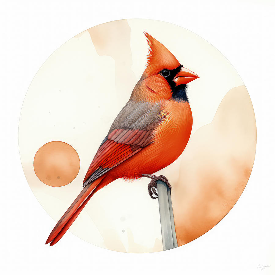 Cardinal Painting - Female Cardinal Bird by Lourry Legarde