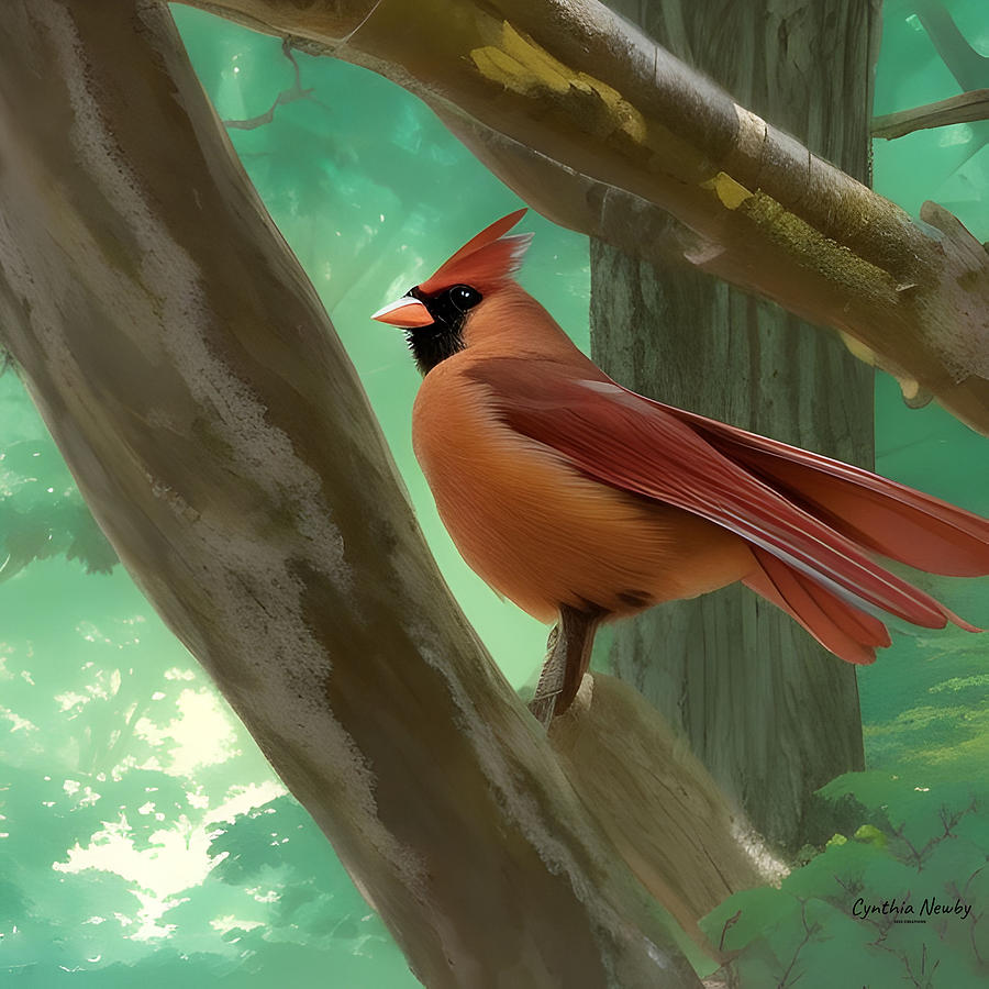 Female Cardinal Digital Art by Cindy's Creative Corner - Fine Art America