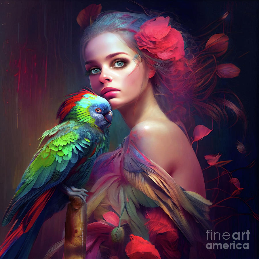 female classical AI art Painting by Mark Ashkenazi Fine Art America