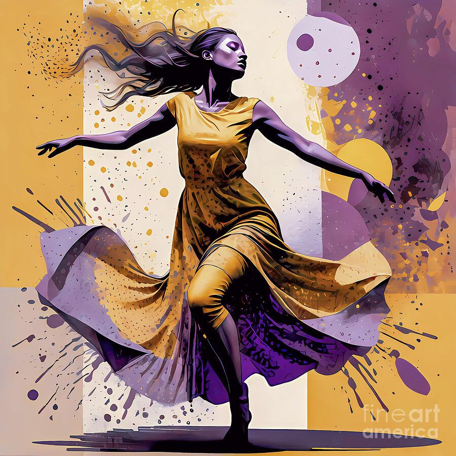 Female Painting - Female Dancer Freedom Dance by Ingo Klotz