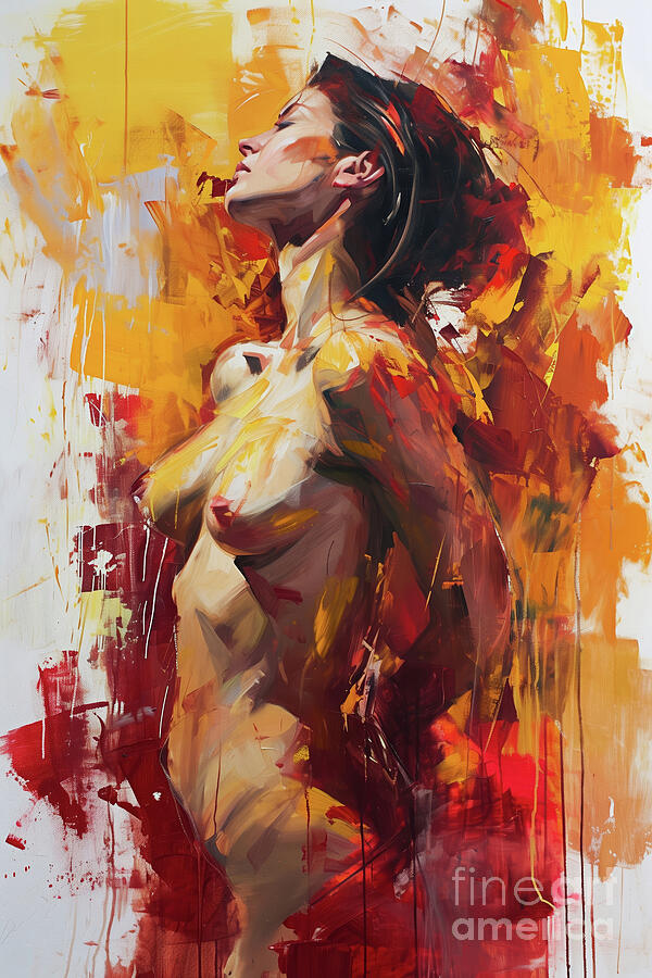 Abstract Digital Art - Female Figure by Imagine ART