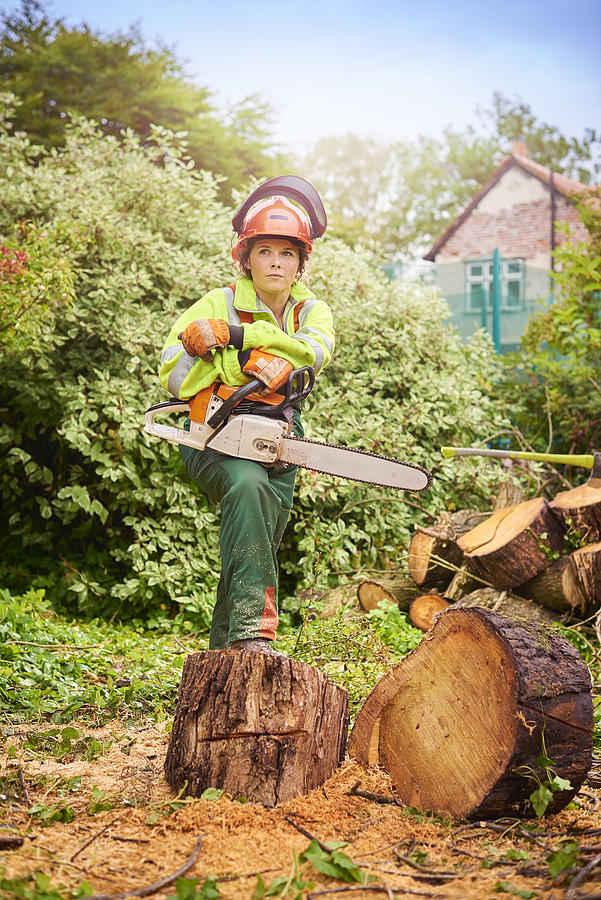 Female Forestry Worker Photograph by Sturti