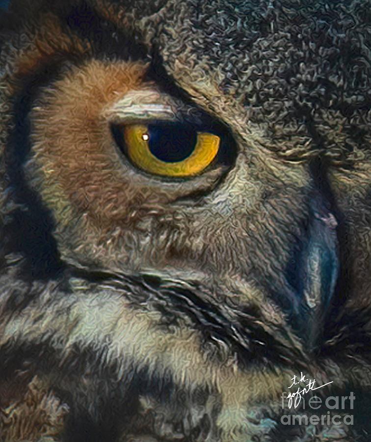 Female Great Horned Owl Closeup Photograph by TK Goforth