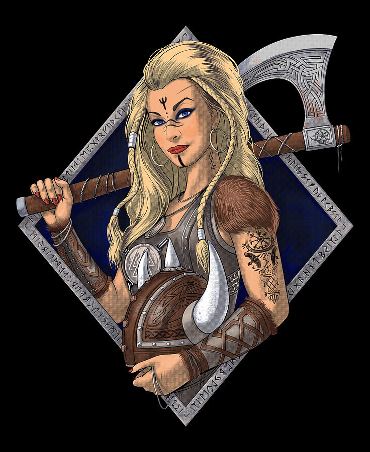 Female Nordic Viking Warrior Digital Art by Nikolay Todorov - Fine Art ...