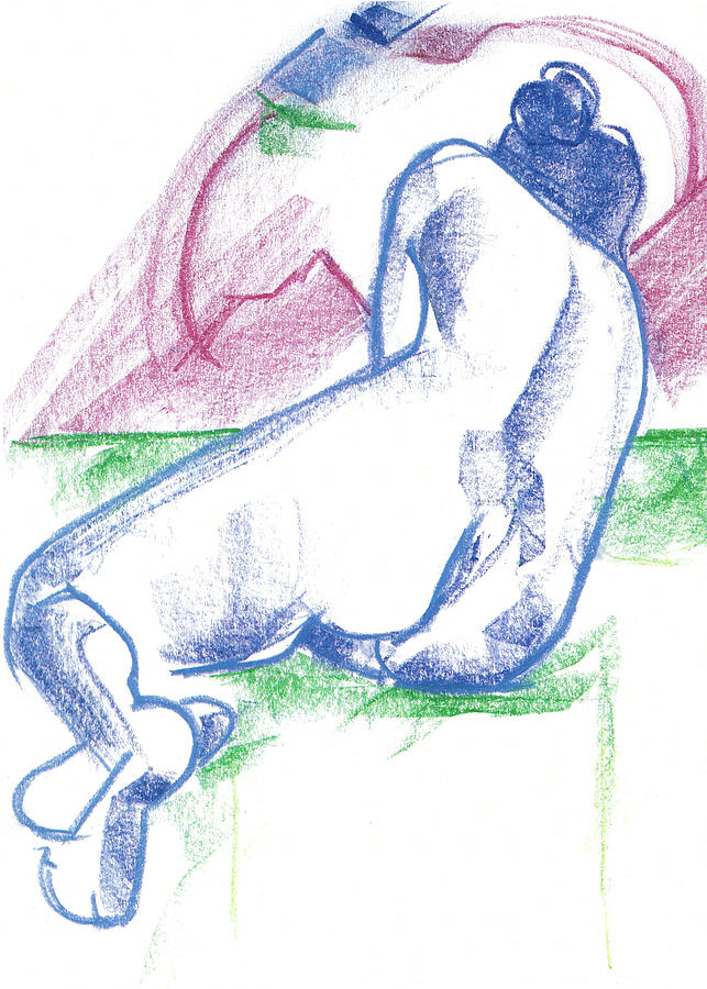 Female nude 2 Drawing by Francine Rondeau
