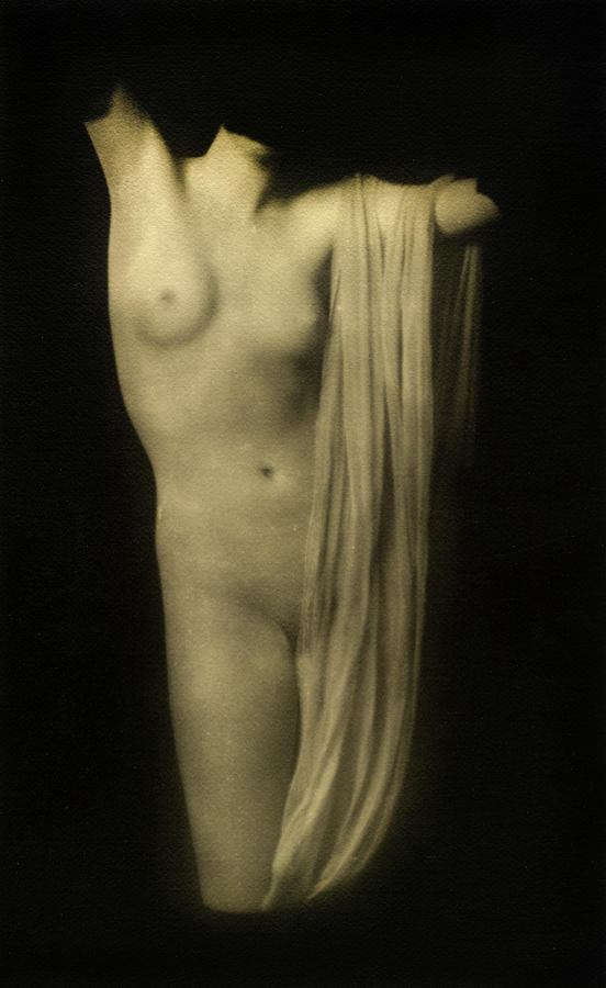 Nude Painting - Female Nude as Classical Sculpture by Arnold Genthe